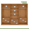 Guarda-roupa Caleb 276cm 3 Portas 9 Gavetas 5 Prateleiras 1 Porta Glass - 7