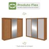 Guarda-roupa Caleb 276cm 3 Portas 9 Gavetas 5 Prateleiras 1 Porta Glass - 6