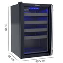 Ver imagem 6 de Adega Piubella 100 Para 24 Garrafas Preto Porta Invertida 127V - Venax