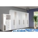 Ver imagem 1 de Guarda Roupa 2 Peças 1 Guarda Roupa + 1 Cômoda Qc132 Branco Santos Andirá