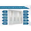 Ver imagem 7 de Guarda Roupa 2 Peças 1 Guarda Roupa + 1 Cômoda Qc132 Branco Santos Andirá