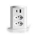 Ver imagem 1 de Torre Multiplug 2 Tomadas Elétricas + 2usb (a+c) 10a Branco