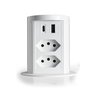 Torre Multiplug 2 Tomadas Elétricas + 2usb (a+c) 10a Branco - 1
