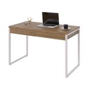Ver imagem 5 de Mesa Office 120x60x75cm C/02 Gavetas Kuadra Lâmina Mel - Est.branca