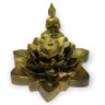 Incensário Cascata Flor De Lotus Buda Mini Dourado 7Cm - 1