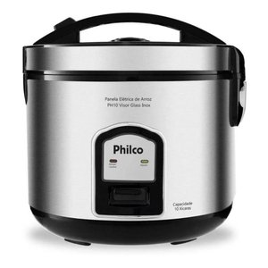 Panela de Arroz Philco 10 Xícaras Ph10p Visor Glass Inox