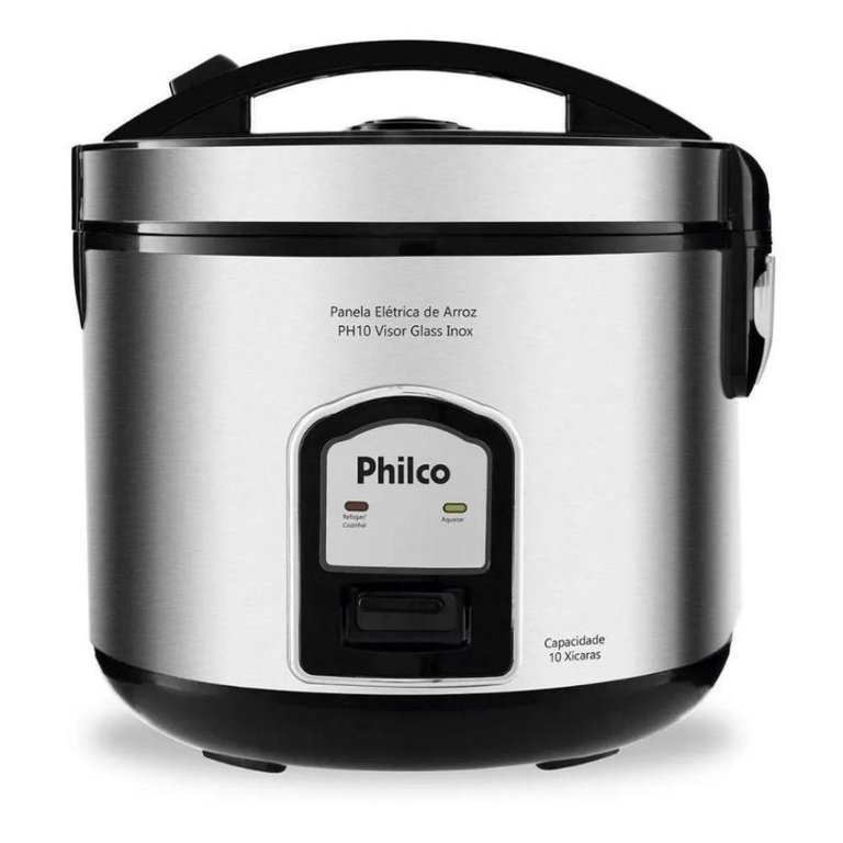 Panela de Arroz Philco 10 Xícaras Ph10p Visor Glass Inox Panela de Arroz Philco 10 Xícaras Ph10p Visor Glass Inox