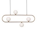 Ver imagem 1 de Lustre Pendente Quality Cadre 1329 G9 Bivolt Bronze / Branco