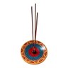 Incensário de Cerâmica Peruano Azul 14 Cm para 3 Incenso - 1
