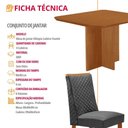 Ver imagem 5 de Mesa de Jantar Olimpia 4 Lugares Quadrada MDF Laminado 90cm Grafite e Naturalle Moderna