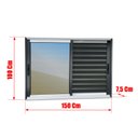 Ver imagem 2 de Veneziana Alumínio Elite 3 Folhas Moveis 100 x 150 V.Reflex Mix Preto Brimak