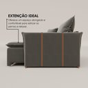 Ver imagem 4 de Sofá Cama Retrátil em Madeira Eucalipto e Linho 220cm Creta Cinza Escuro