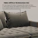 Ver imagem 6 de Sofá Cama Retrátil em Madeira Eucalipto e Linho 220cm Creta Cinza Escuro