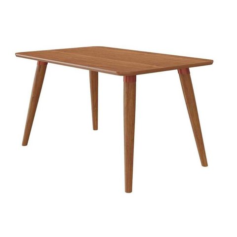 Mesa de Sala Jantar Adele C/ Tampo Madeirado 130x80cm Carvalho/cinamomo - Cimol