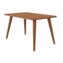 Ver imagem 1 de Mesa de Sala Jantar Adele C/ Tampo Madeirado 130x80cm Carvalho/cinamomo - Cimol