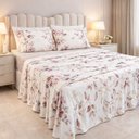Ver imagem 1 de Conjunto Cama Casal King Size Juliette 04 Pç Bordado 300 Fios:rosa