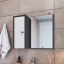 Ver imagem 2 de Armário para Banheiro com 1 Porta Grafite Branco Lva04 Versato Nova Móbile