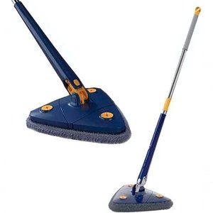 Esfregão de Limpeza Mop Triangular Ajustável 360 Rotativo Giratório Extensível