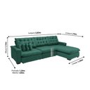 Ver imagem 2 de Sofá Berlin 3.85x1.70m com Chaise Super Pillow Tot - Verde