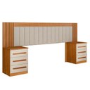 Ver imagem 1 de Cabeceira Valência Estofada Ripada e 2 Mesas de Cabeceiras Benetil:cinamomo/off