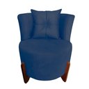 Ver imagem 2 de Kit Namoradeira + Poltrona Decorativa Luna Veludo Azul Marinho