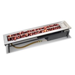 Lareira a Gás de Embutir em Aço Inox Stile 90 Cm - Jx Metais Lareira a Gás Stile 90 Cm - 1