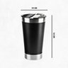 Copo Térmico Inox para Cerveja com Tampa e Abridor 473ml - Verde - 3
