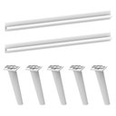 Ver imagem 1 de Kit 2 Puxadores com 5 Pés Palito Retrô para Balcão Cozinha 120cm Veneza Multimóveis Mp2308