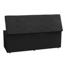 Ver imagem 5 de Kit Painel e Calçadeira Baú Casal 1,40m Berlim Suede - Pallazio Preto