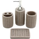 Ver imagem 1 de STONE JG BANHEIRO RESINA BEGE 4PÇ