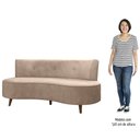 Ver imagem 5 de Sofá 2 Lugares para Sala Living 135cm Pés Palito Korah K04 Veludo Bege - Mpozenato