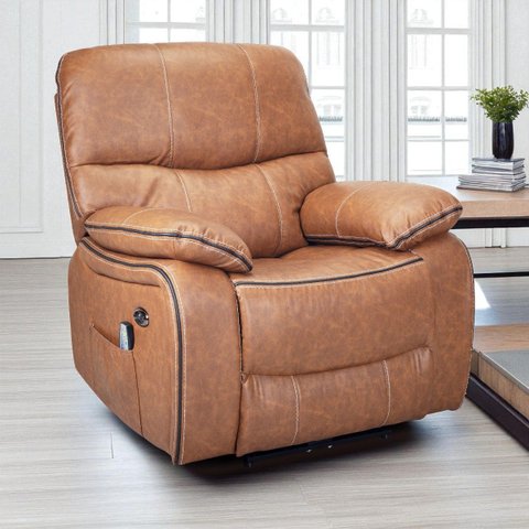 Poltrona do Papai Reclinável Elétrica e Massagem Corino Premium - Xr6097 - Marrom