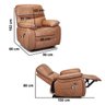 Poltrona do Papai Reclinável Elétrica e Massagem Corino Premium - Xr6097 - Marrom - 4