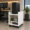 Ver imagem 2 de Suporte de Gabinete Computador Cpu com Rodas Home Office - Branco