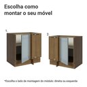 Ver imagem 4 de Balcão de Canto 1 Porta (sem Tampo) Rustic/cinza Lux Madesa Rustic/cinza