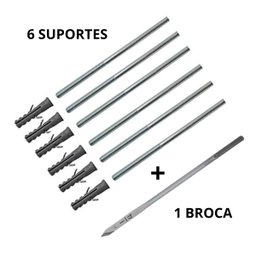 Kit 6 Parafusos Para Prateleira C Suporte Invisível + Broca - 2