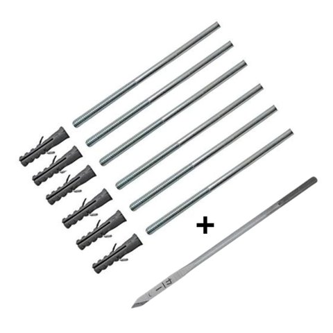 Kit 6 Parafusos Para Prateleira C Suporte Invisível + Broca