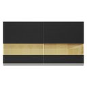 Ver imagem 6 de Armário de Cozinha Aéreo 100% MDF 120 cm 2 Portas Vidro Reflex Branco/Preto Acordes Madesa