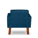 Ver imagem 5 de Mini Poltrona Cadeira Infantil Nina de Criança Suede Azul Marinho Pés Palito