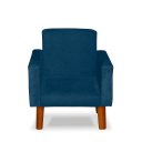 Ver imagem 3 de Mini Poltrona Cadeira Infantil Nina de Criança Suede Azul Marinho Pés Palito