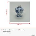 Ver imagem 7 de Vaso Decorativo de Cerâmica Azul 11x8x8cm Enfeite Sala Mesa Estante Aparador