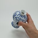 Ver imagem 2 de Vaso Decorativo de Cerâmica Azul 11x8x8cm Enfeite Sala Mesa Estante Aparador