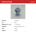 Ver imagem 6 de Vaso Decorativo de Cerâmica Azul 11x8x8cm Enfeite Sala Mesa Estante Aparador