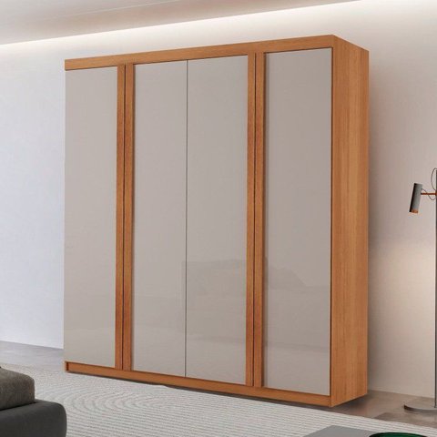 Guarda Roupa Casal Severo 100% MDF 4 Portas e 2 Gavetas Yescasa