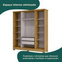 Ver mais imagens de Guarda-roupa Casal 4 Portas 2 Gavetas com Espelho Mônaco