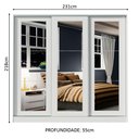 Ver imagem 3 de Guarda-roupa Casal 100% Mdf Madesa Eros 3 Portas de Correr de Espelho - Branco