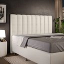 Ver imagem 1 de Cabeceira Cama Box Queen 160 cm Dália W01 Facto Pérola Metalizado - Lyam Decor