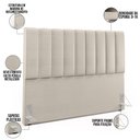 Ver imagem 3 de Cabeceira Cama Box Queen 160 cm Dália W01 Facto Pérola Metalizado - Lyam Decor