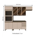 Ver imagem 4 de Cozinha Completa 10 Portas 2 Gavetas com Vidro 100% Mdf Ce798 Duna/cristal - Henn