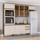 Ver imagem 1 de Cozinha Completa 10 Portas 2 Gavetas com Vidro 100% Mdf Ce798 Duna/cristal - Henn